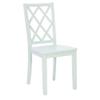 Linon Nico Wood Side Chair Lattice Back Design in Crisp Mint Green Finish view 1