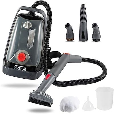 SGCB Portable Steam Cleaner Strap Type Waist Belt Steamer Multi-Purpose Auto Steam Machine 8 Pcs Accessory for Home Cleaning, Remove Dirt, Grime, Grease, Car Interior