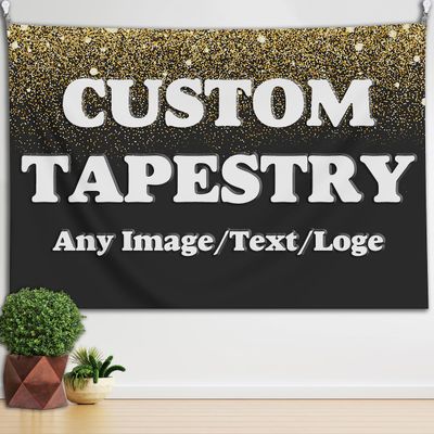 Custom Tapestry with Photo Customized Christmas Birthday Gifts Personalized Tapestry Wall Hanging Backdrop for Bedroom 126x71 inch Horizontal