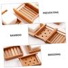 2Pcs Box Wooden soap Tray Bathtub soap Dish Bathtub Trays for tub Sponge Holder Travel Body wash Bamboo take a Bath view 4