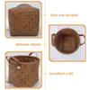 Alipis Imitation Rattan Woven Storage Basket Household Organizer for Sundries Retro Style Decor Versatile Desktop Finishing Basket for Office Kitchen Bathroom Bedroom view 2