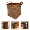 Alipis Imitation Rattan Woven Storage Basket Household Organizer for Sundries Retro Style Decor Versatile Desktop Finishing Basket for Office Kitchen Bathroom Bedroom view 3