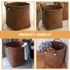 Alipis Imitation Rattan Woven Storage Basket Household Organizer for Sundries Retro Style Decor Versatile Desktop Finishing Basket for Office Kitchen Bathroom Bedroom view 4