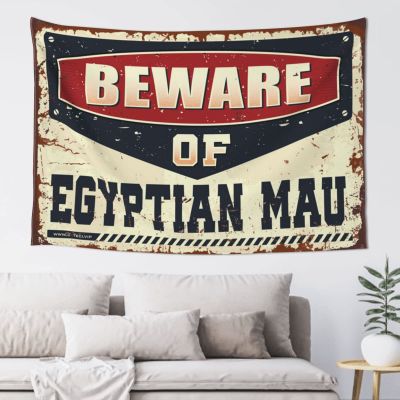 Abipuir Stuff For Boys Room Beware Of Egyptian Mau Tapestry Tapestry Aesthetic Tapestry Aesthetic (Size : 75X100CM)