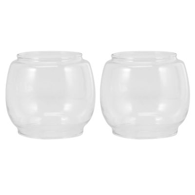 Beavorty 2pcs Vintage Glass Oil Lamp Shade Retro Kerosene Lamp Cover for Outdoor Use Decorative Protector for Oil Lanterns Fits Standard Simple and Practical Design