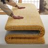 5Cm Thick Full Size Futon Mattress,Jacquard Washed Cotton Japanese Floor Mattress,Non Slip Student Dormitory Sleeping Bed Mattress Topper Folding Mat,Orange,90x190cm/35x75 view 1