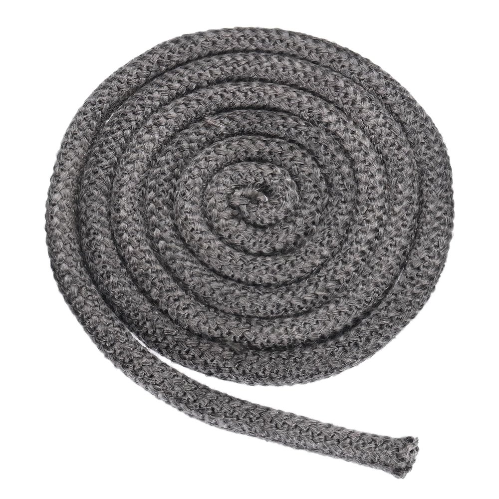 PATIKIL 13/16"x 118" Wood Stove Gasket, Graphite Fiberglass Round High-Temperature Resistance Seal Rope Replacement for Stoves Fireplace Door, Black