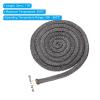 PATIKIL 13/16"x 118" Wood Stove Gasket, Graphite Fiberglass Round High-Temperature Resistance Seal Rope Replacement for Stoves Fireplace Door, Black view 2