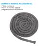 PATIKIL 13/16"x 118" Wood Stove Gasket, Graphite Fiberglass Round High-Temperature Resistance Seal Rope Replacement for Stoves Fireplace Door, Black view 4