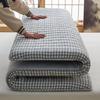 5Cm Thick Full Size Futon Mattress,Jacquard Washed Cotton Japanese Floor Mattress,Non Slip Student Dormitory Sleeping Bed Mattress Topper Folding Mat,Blue,Full/120x200cm view 1