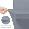Eurmax USA 2-Pack Spandex Table Cover 6 ft. Fitted 30+ Colors Polyester Tablecloth Stretch Spandex Table Cover-Table Toppers,6 FT Table Cover Open Back (Silver Gray) view 3