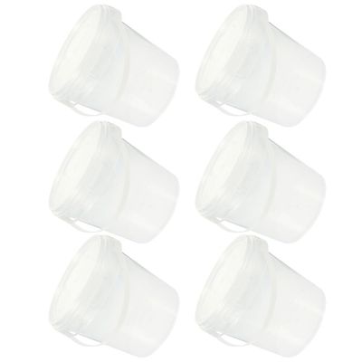 Alipis 6-Pack Food-Grade Ice Storage Bucket Lids Reusable Plastic Containers for Home Hotel Restaurant Dessert Shop