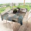 Abstract Marble Geometry Tablecloth Rectangle Table Cloths 60 x 84, Waterproof Tablecloth Wrinkle Free Table Cloth Table Cover for Outdoor Indoor Kitchen Dinning Tabletop Ombre Blue Brown Modern Art view 3
