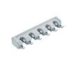 Cabilock 5 Position 6 Hook Mop Broom Wall Mount Holder Space-saving Brush Organizer Storage Rack view 1