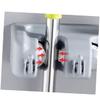 Cabilock 5 Position 6 Hook Mop Broom Wall Mount Holder Space-saving Brush Organizer Storage Rack view 4