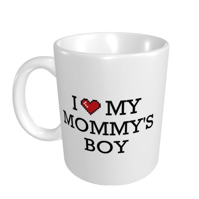Abipuir Coffee Cup Funny I Love My Mommy's Boy Mug Fun Stuff Things for Teen Girls Room
