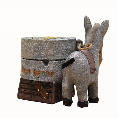 VIXPET Donkey Decoration Storage Box, Resin Craft Father's Day Birthday Christmas Office Furniture Home Decoration-B