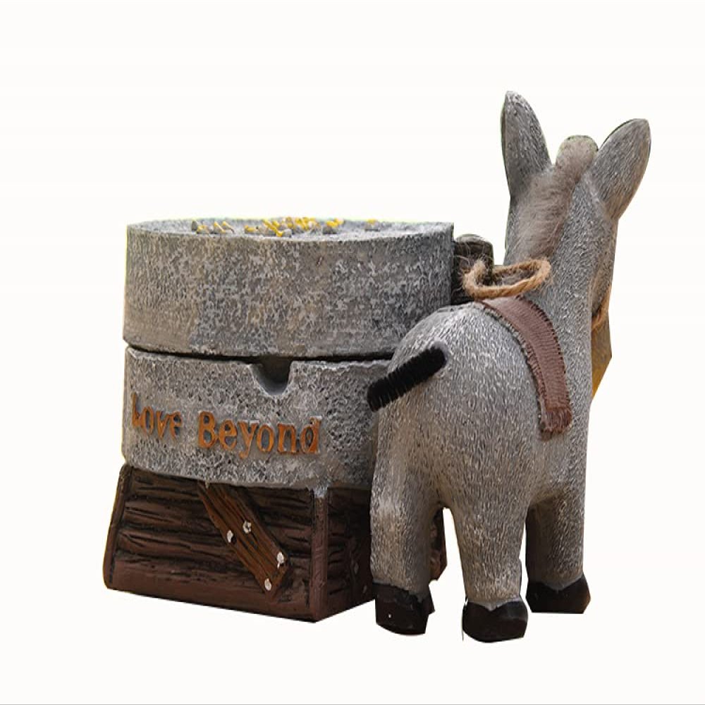 VIXPET Donkey Decoration Storage Box, Resin Craft Father's Day Birthday Christmas Office Furniture Home Decoration-B
