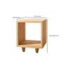 KWOKING Modern Style Open Back Bookshelf Wood Bookcase Office Bedside Table Mini Small Ultra-Narrow Simple Economical Wooden Lattice Nordic Pine Wood Coffee Table Natural 15.7" L x 15.7" W x 18.3" H view 2