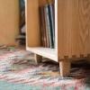 KWOKING Modern Style Open Back Bookshelf Wood Bookcase Office Bedside Table Mini Small Ultra-Narrow Simple Economical Wooden Lattice Nordic Pine Wood Coffee Table Natural 15.7" L x 15.7" W x 18.3" H view 4
