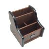 REPYL Creative Wood Board Remote Control Storage Box Phone Knife Pen Coffee Table Stand Desktop Board Storage Box Brown view 1