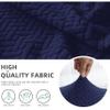 Genina Recliner Sofa Covers - Stretch Reclining Couch Covers with Stripe Jacquard - 3 Seat Cushion Slipcovers with Soft Fabric - Furniture Protector for Pet Kid (Navy Blue) view 2