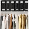 SheetCube Bed Sheet Organizers and Storage 6 Pack, Foldable Linen Closet Organizer with Window and Label, Bedding Folder Storage Box Container for Blanket, Duvet Cover Set, Bed Sheet Set - Black view 3