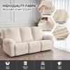 Genina Recliner Sofa Cover Stretch Couch Covers, Sofa Slipcover for Reclining Couch Thick Jacquard Furniture Protector Washable (Beige, 3 Seat) view 2