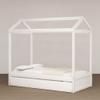 Twin Size House Bed with Trundle, Solid Pine Wood Bed Frame and Roof DesignDecorative beds for Boys and Girls. No Box Spring Need, Easy to Assemble. view 4