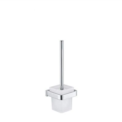 SPOUR Toilet Brush, Compact Wall-Mounted - Toilet Bowl Holder Set Square Copper Glass Thickening Toilet Brush Holder