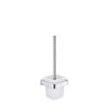 SPOUR Toilet Brush, Compact Wall-Mounted - Toilet Bowl Holder Set Square Copper Glass Thickening Toilet Brush Holder view 1