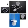 SPOUR Toilet Brush, Compact Wall-Mounted - Toilet Bowl Holder Set Square Copper Glass Thickening Toilet Brush Holder view 2