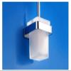 SPOUR Toilet Brush, Compact Wall-Mounted - Toilet Bowl Holder Set Square Copper Glass Thickening Toilet Brush Holder view 3
