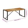 BUKSCYJS Kitchen Table,Multifunctional Dining Room Table,Dining Table,Easily Assembled,Suitable for Living Room,Lounge,Office,Meeting Room 70.9"x35.4"x29.5" Solid Mango Wood view 2