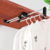 Adjustable Wardrobe Clothing Rail - Pull Out Clothes Hanger Rod, Adjustable 25-50cm Steel Clothes Storage Hanger Rack Bar, Pull Out Clothes Hanger Rail, for Clothes Storage Pants Coat ( Size : 50cm/19 view 1