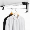 Adjustable Wardrobe Clothing Rail - Pull Out Clothes Hanger Rod, Adjustable 25-50cm Steel Clothes Storage Hanger Rack Bar, Pull Out Clothes Hanger Rail, for Clothes Storage Pants Coat ( Size : 50cm/19 view 3
