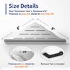 Bernkot 8'' Corner Shower Shelf 2PCS, 304 Stainless Steel Recessed Bathroom Shelves for Tiled Wall, Grout in Shelf (8'', Silver) view 3