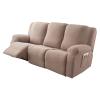 Genina Recliner Cover Stretch Couch Covers, Sofa slipcover for Reclining Couch Thick Jacquard Furniture Protector Washable (Taupe, 3 Seat) view 1