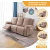 Genina Recliner Cover Stretch Couch Covers, Sofa slipcover for Reclining Couch Thick Jacquard Furniture Protector Washable (Taupe, 3 Seat) view 2
