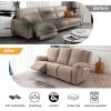 Genina Recliner Cover Stretch Couch Covers, Sofa slipcover for Reclining Couch Thick Jacquard Furniture Protector Washable (Taupe, 3 Seat) view 4