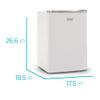 BLACK+DECKER BCRK25W Compact Refrigerator Energy Star Single Door Mini Fridge with Freezer, 2.5 Cubic Ft., White & Keurig K- Slim Single Serve K-Cup Pod Coffee Maker, Multistream Technology, White view 3