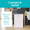 BLACK+DECKER BCRK25W Compact Refrigerator Energy Star Single Door Mini Fridge with Freezer, 2.5 Cubic Ft., White & Keurig K- Slim Single Serve K-Cup Pod Coffee Maker, Multistream Technology, White view 4