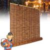 Bamboo Shade Outdoor Bamboo Roll Up Blinds, Reed Shades for Patio, Porch/Garden/Sunroom Privacy 45x56in(WH) Brown view 1