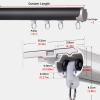 6ft 8ft 10ft12ft 14ft 20ft 26ft Seamless Curtain Track System, Ceiling Mount Room Divider Curtain Straight Rail, for Gazebo/Camper/Balcony, Round Aluminum Alloy Rod ( Color : White , Size : Length-9ft view 3