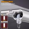 6ft 8ft 10ft12ft 14ft 20ft 26ft Seamless Curtain Track System, Ceiling Mount Room Divider Curtain Straight Rail, for Gazebo/Camper/Balcony, Round Aluminum Alloy Rod ( Color : White , Size : Length-9ft view 4