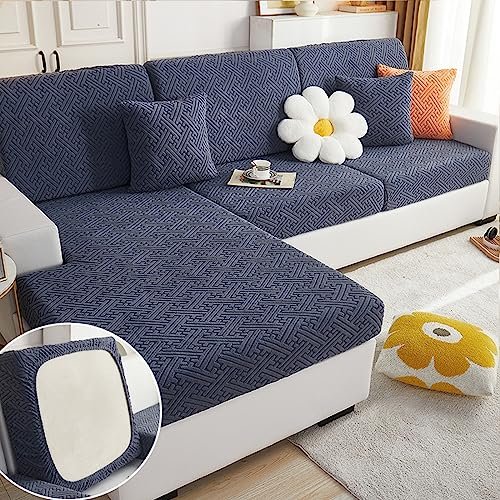 ATHNO Sectional Couch Covers,Universal Couch Cushion Covers,Scratch Resistant Stretchy Non-Slip Sofa Protector - Fits Sectional 3/14 Seater Machine Washable Furniture Cover