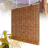 Bamboo Shade Outdoor Bamboo Roll Up Blinds, Reed Shades for Patio, Porch, Garden, Sunroom Privacy 64x36in Brown view 1