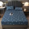 FCLDESHOP Stretchy Fitted Sheet,Thick Brushed Washed Cotton Waterproof Fitted Sheet, Kids Bedroom Waterproof Urine Non-Slip Mattress Protector,Geometry,150 * 190cm (1pcs) view 1