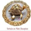 somi gift Vastu Feng Shui Tortoise/Kachua/Turtle with Plate for Goodluck and Career Showpiece for Home & Office Table (Metal Feng Shui Glass Plate Gold) view 2