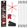 Cleancraft 20 Feet Chimney Sweep Kit, Chimney Cleaning Kit with 6 Flexible White Chimney Rods, Rotary Chimney Cleaning System Driven by Drill for Sweeping Fireplace, Chimney Cleaners with Strong Brush view 1